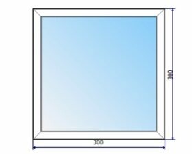 Окно 300*300 мм, глухое